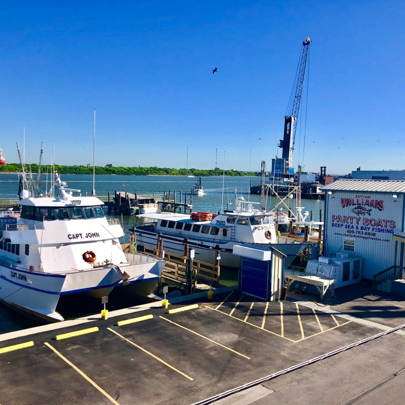 a boat docked at a dock